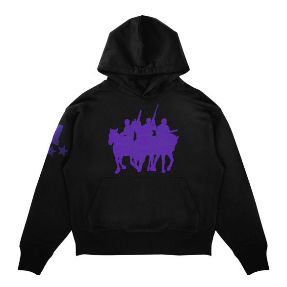 Purple horse hoodie